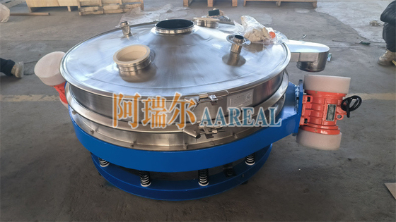 स्टेनलेस स्टील 400mm~2100mm 1~2 डेक कम प्रोफ़ाइल प्रवाह इनलाइन कंपन नियंत्रण Sieve Vibro Sieve For Chocolate Powder With Double Motors