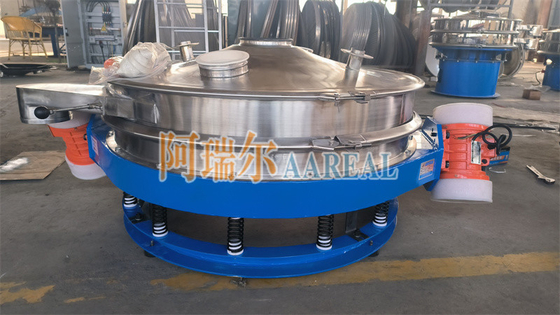 स्टेनलेस स्टील 400mm~2100mm 1~2 डेक कम प्रोफ़ाइल प्रवाह इनलाइन कंपन नियंत्रण Sieve Vibro Sieve For Chocolate Powder With Double Motors