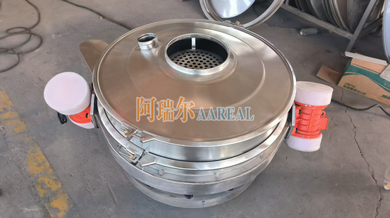 स्टेनलेस स्टील 400mm~2100mm 1~2 डेक कम प्रोफ़ाइल प्रवाह इनलाइन कंपन नियंत्रण Sieve Vibro Sieve For Chocolate Powder With Double Motors